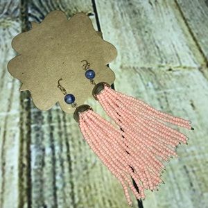 Blush Color Tassel Earrings!
